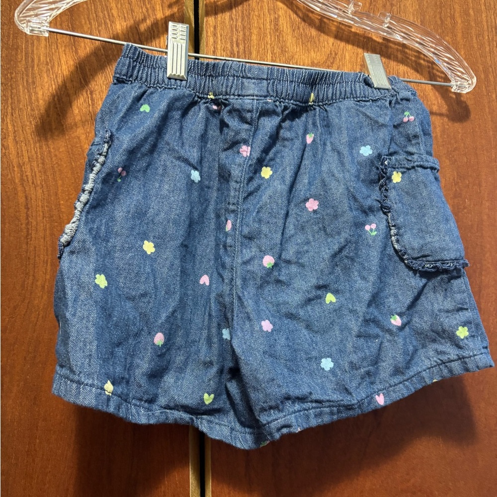Girl's Granimals Spring Pattern Denim Shorts - Picture 4 of 4